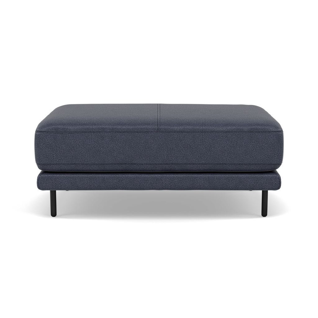 Morris Large Footstool - Rectangular footstool A Fabric Footstools Sterling Home 8 BFA-BLJ-08 PACIFIC BLUE