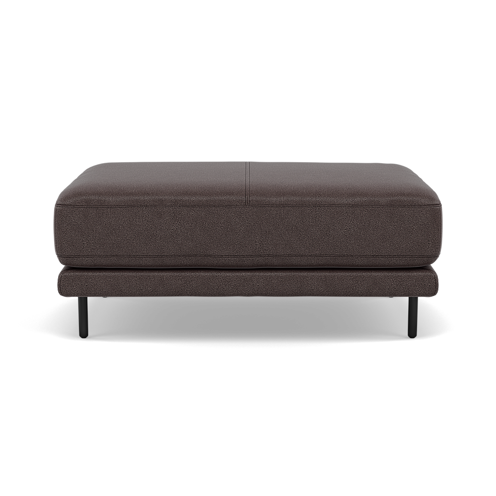 Morris Large Footstool - Rectangular footstool A Fabric Footstools Sterling Home 4 BFA-BLJ-088 CHARCOAL GREY