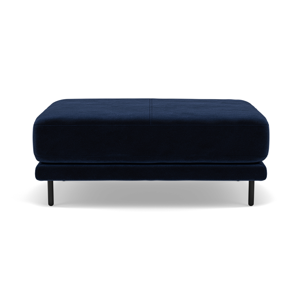 Morris Large Footstool - Rectangular footstool A Fabric Footstools Sterling Home 15 FAB-MEG-28 NAVY