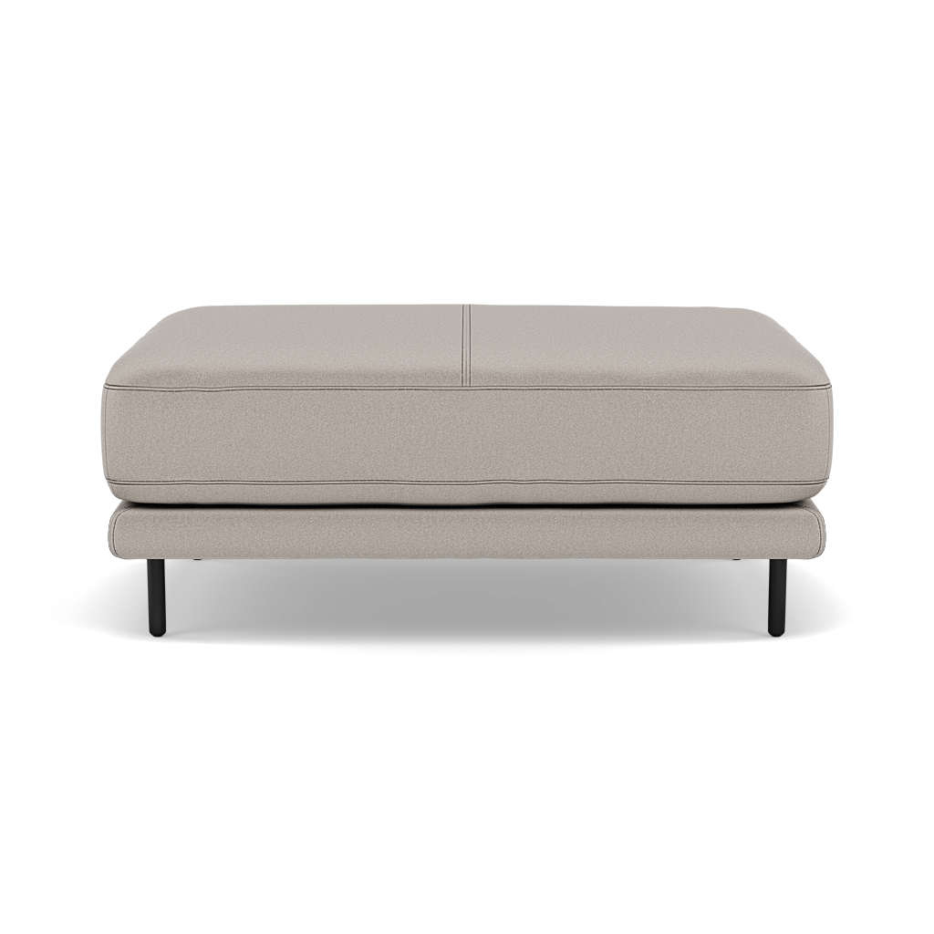 Morris Large Footstool - Rectangular footstool A Fabric Footstools Sterling Home 10 BFAMAD-02 SILVER GREY