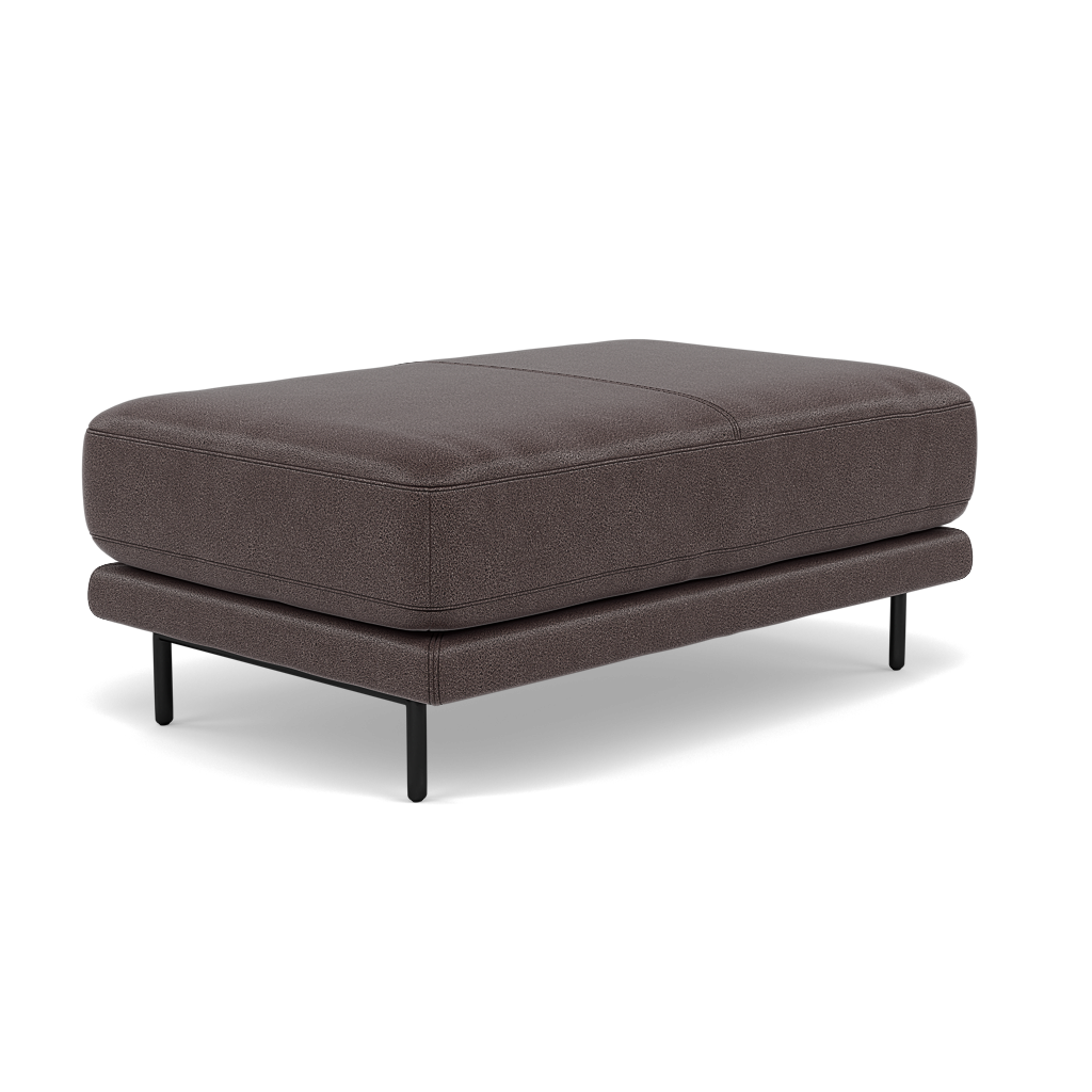 Morris Large Footstool - Rectangular footstool A Fabric — BFA-BLJ-088 CHARCOAL GREY, gallery image 3