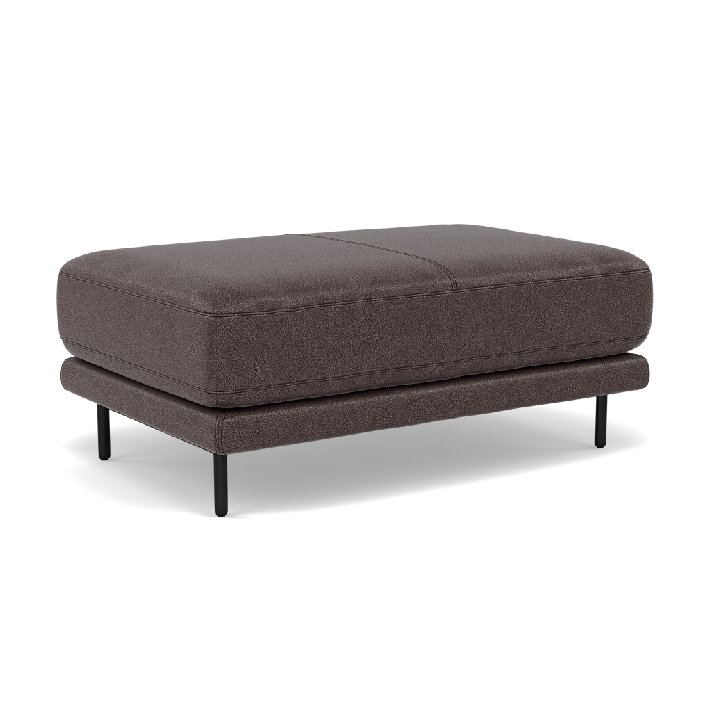 Morris Large Footstool - Rectangular footstool A Fabric — BFA-BLJ-088 CHARCOAL GREY, gallery image 1