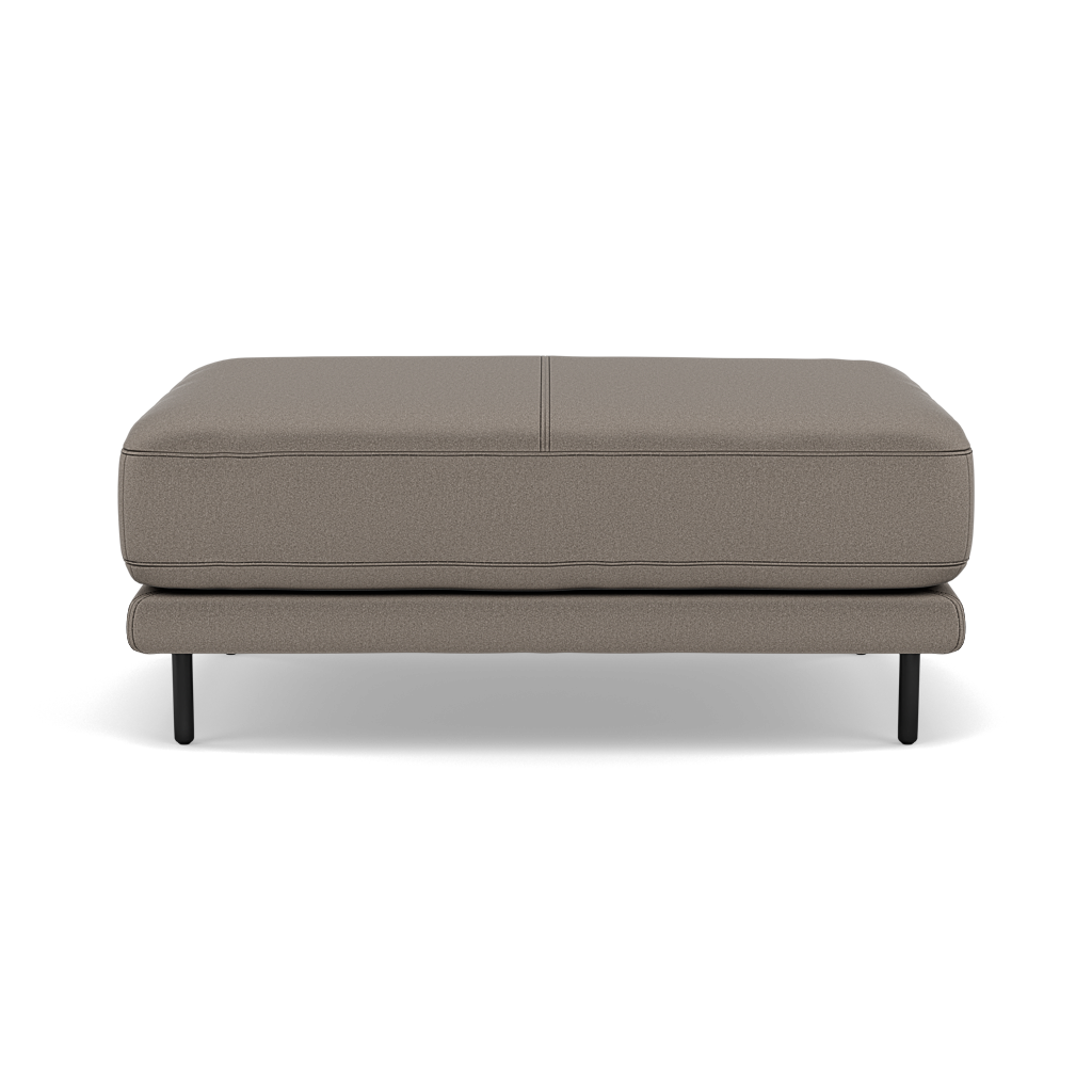 Morris Large Footstool - Rectangular footstool A Fabric Footstools Sterling Home 18 BFA-MAD-03 DARK GREY