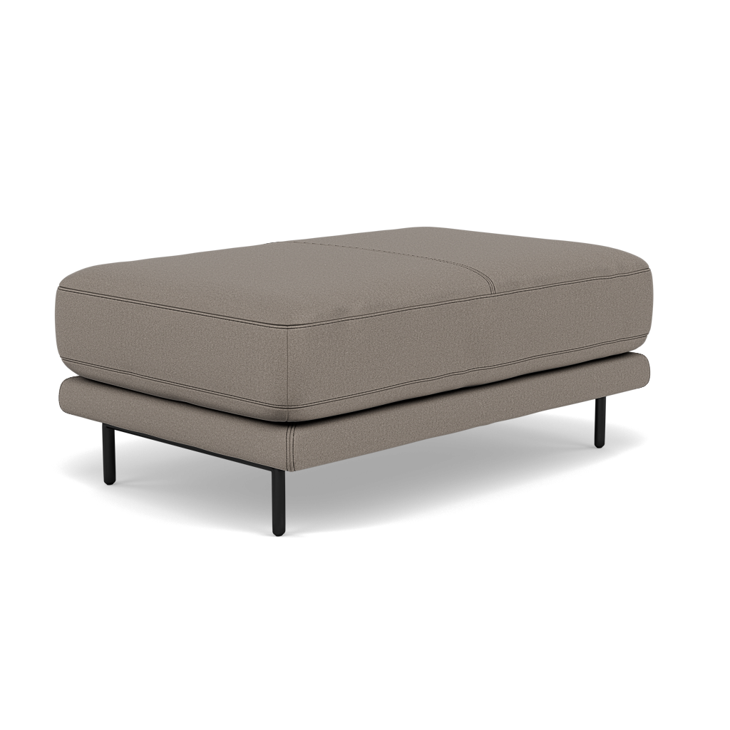 Morris Large Footstool - Rectangular footstool A Fabric — BFA-MAD-03 DARK GREY, gallery image 3