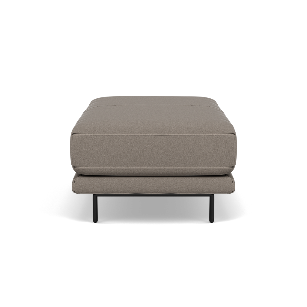 Morris Large Footstool - Rectangular footstool A Fabric — BFA-MAD-03 DARK GREY, gallery image 2