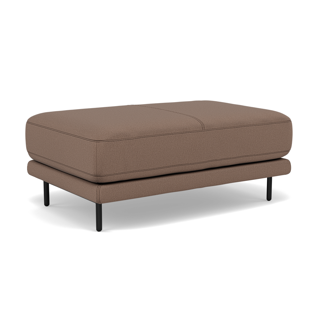 Morris Large Footstool - Rectangular footstool A Fabric — BFA-MAD-05 DARK TAUPE, gallery image 1