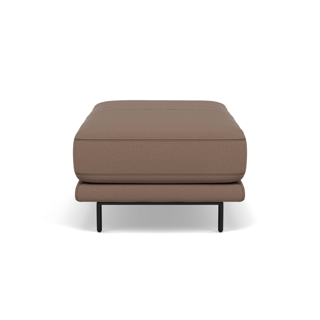Morris Large Footstool - Rectangular footstool A Fabric — BFA-MAD-05 DARK TAUPE, gallery image 2