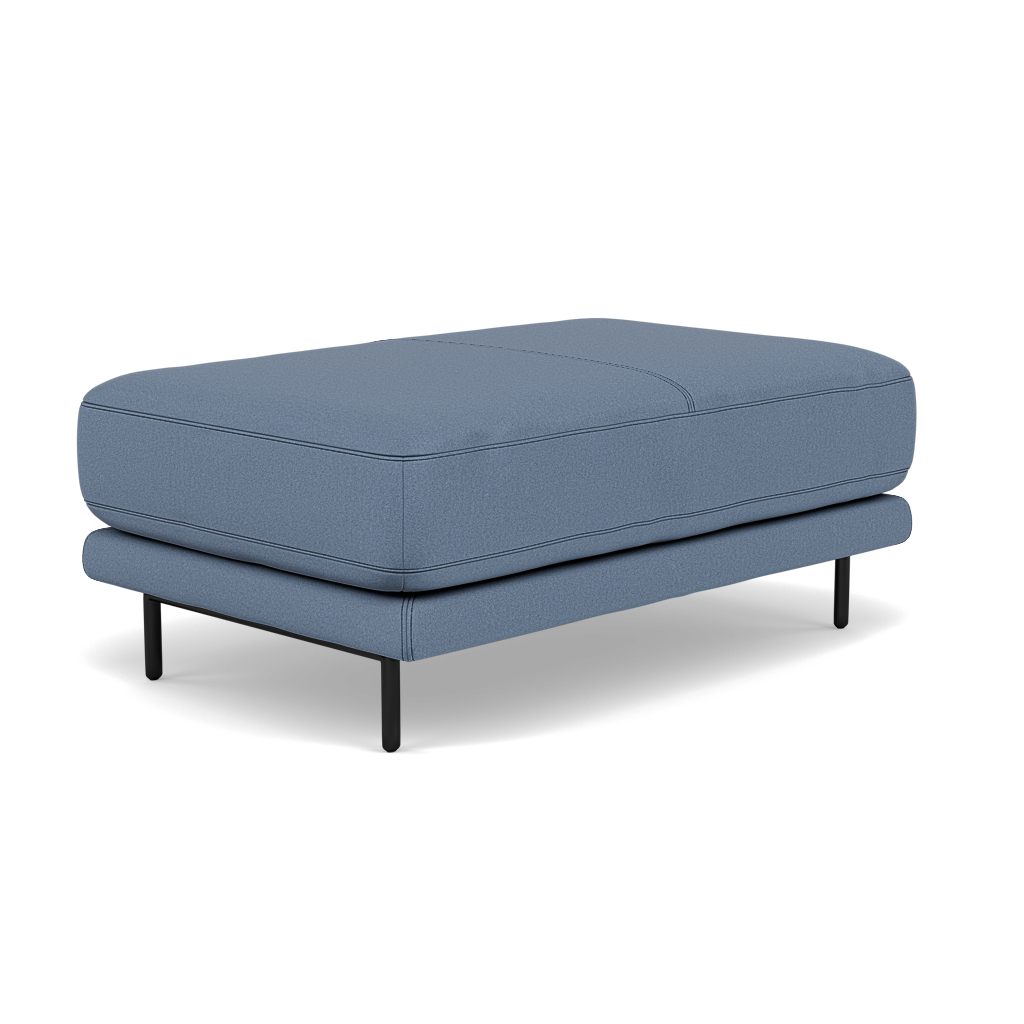Morris Large Footstool - Rectangular footstool A Fabric — BFA-MAD-08 PACIFIC BLUE, gallery image 3