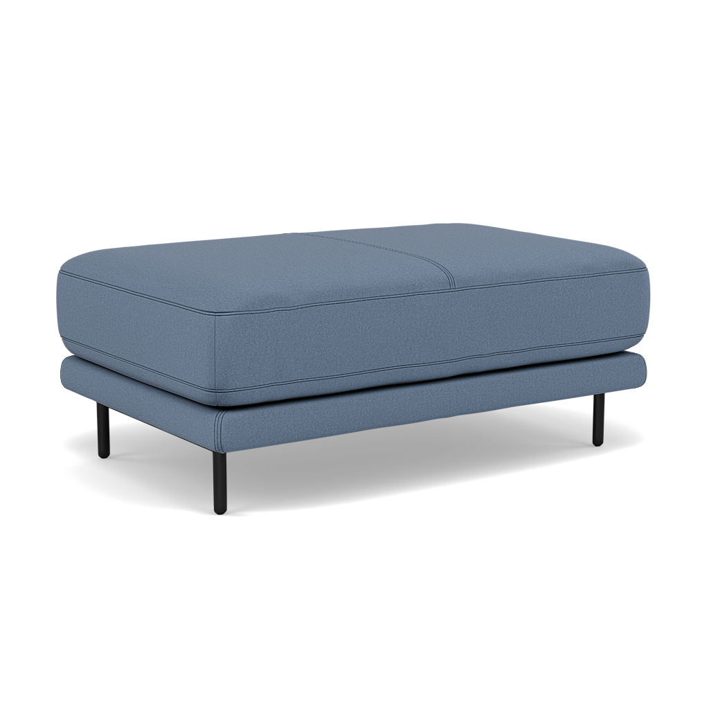 Morris Large Footstool - Rectangular footstool A Fabric — BFA-MAD-08 PACIFIC BLUE, gallery image 1