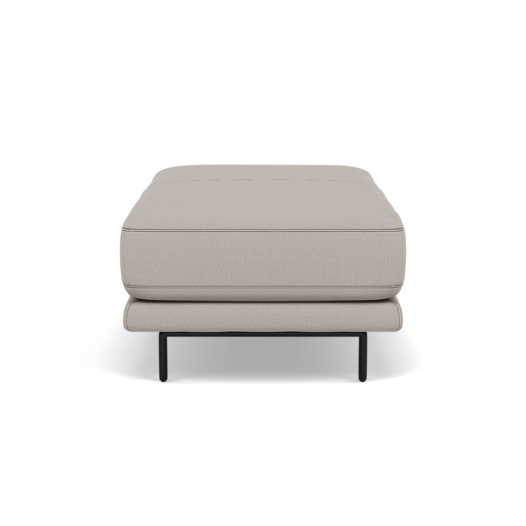 Morris Large Footstool - Rectangular footstool A Fabric — BFAMAD-02 SILVER GREY, gallery image 2