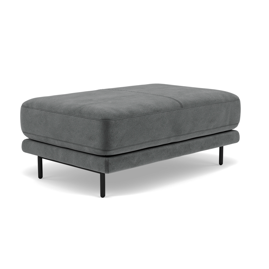 Morris Large Footstool - Rectangular footstool A Fabric — FAB-MEG-20  PEWTER, gallery image 3