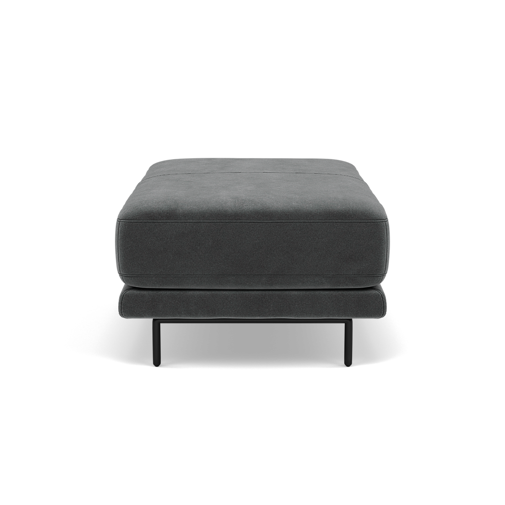 Morris Large Footstool - Rectangular footstool A Fabric — FAB-MEG-20  PEWTER, gallery image 2