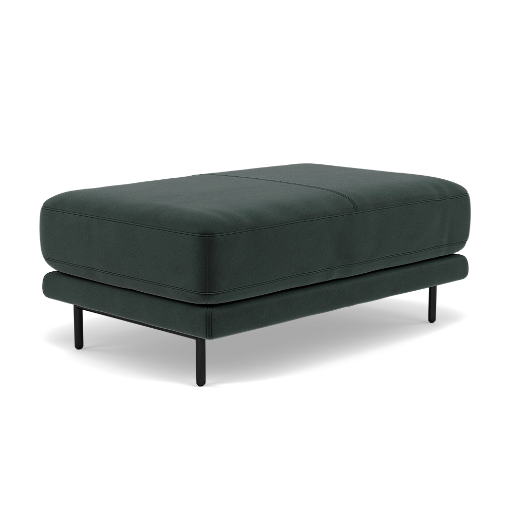 Morris Large Footstool - Rectangular footstool A Fabric — FAB-MEG-21  CHARCOAL GREY, gallery image 3