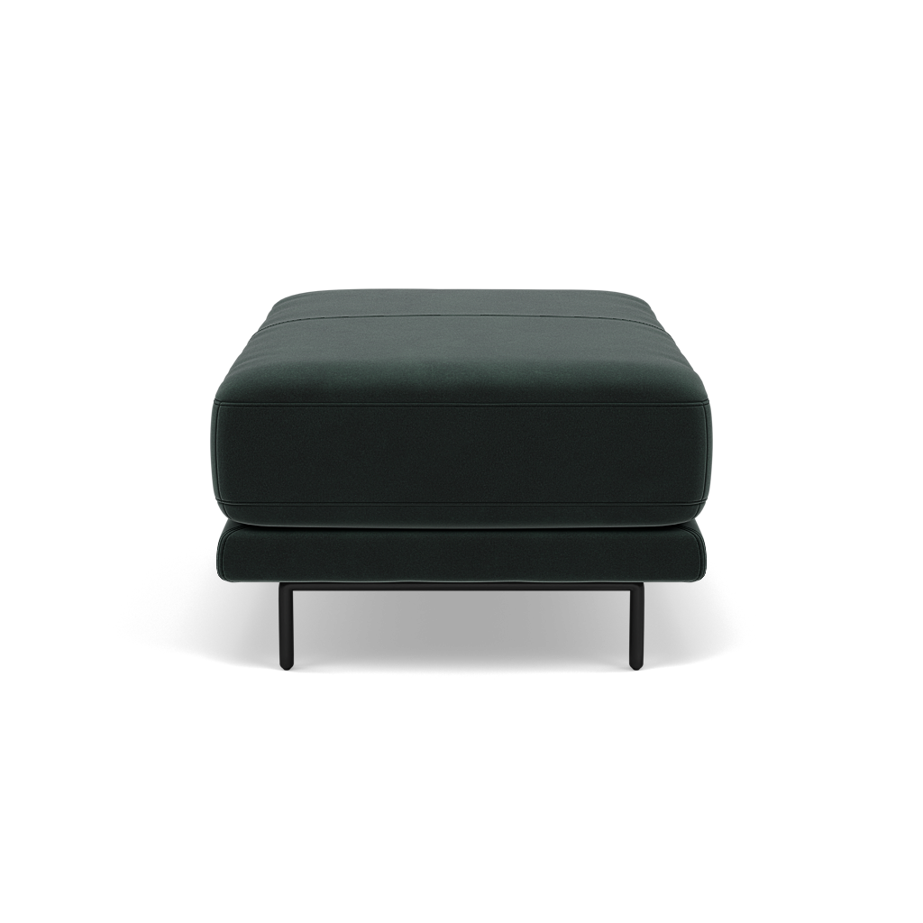 Morris Large Footstool - Rectangular footstool A Fabric — FAB-MEG-21  CHARCOAL GREY, gallery image 2