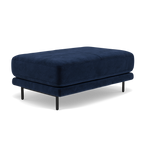 Morris Large Footstool - Rectangular footstool A Fabric — FAB-MEG-28  NAVY, gallery image 3