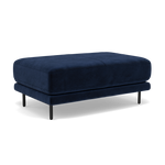 Morris Large Footstool - Rectangular footstool A Fabric — FAB-MEG-28  NAVY, gallery image 1