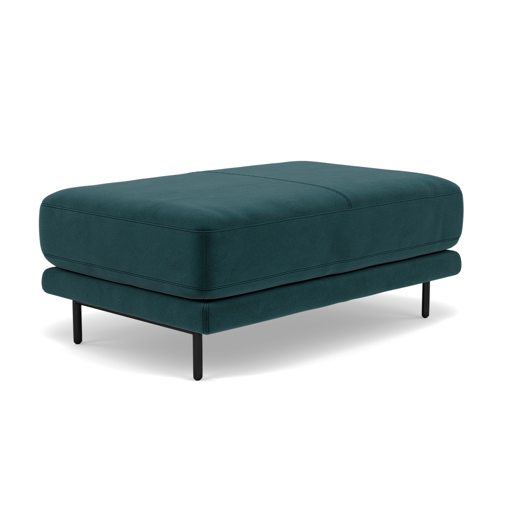 Morris Large Footstool - Rectangular footstool A Fabric — FAB-MEG-36  LAKE GREEN, gallery image 3