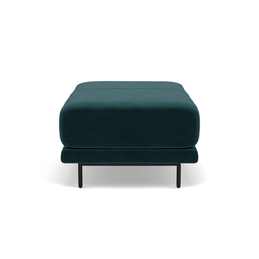 Morris Large Footstool - Rectangular footstool A Fabric — FAB-MEG-36  LAKE GREEN, gallery image 2