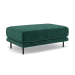 Morris Large Footstool - Rectangular footstool A Fabric — FAB-MEG-37  EMERALD GREEN, gallery image 1