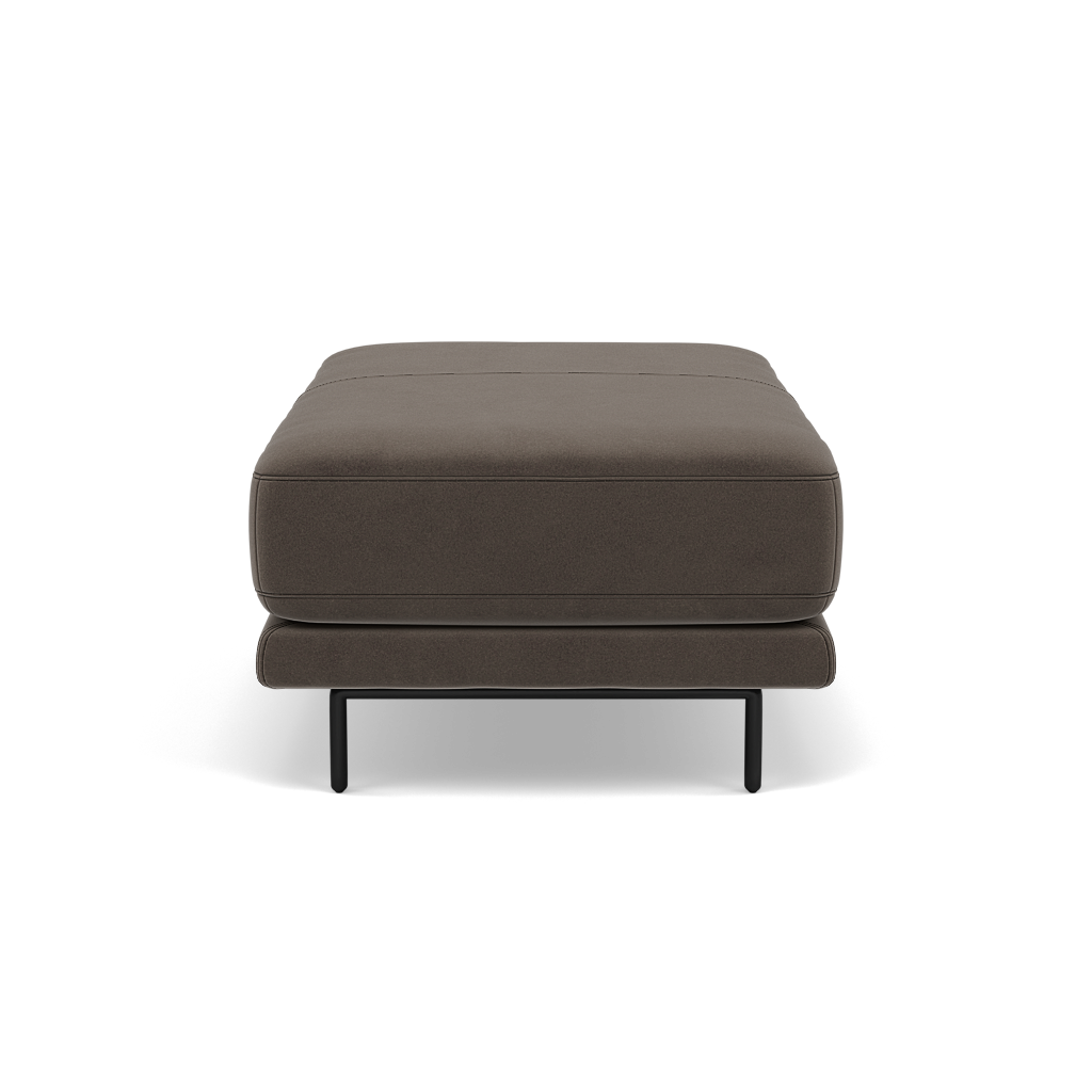 Morris Large Footstool - Rectangular footstool A Fabric — FAB-MEG-51  DK TAUPE, gallery image 2