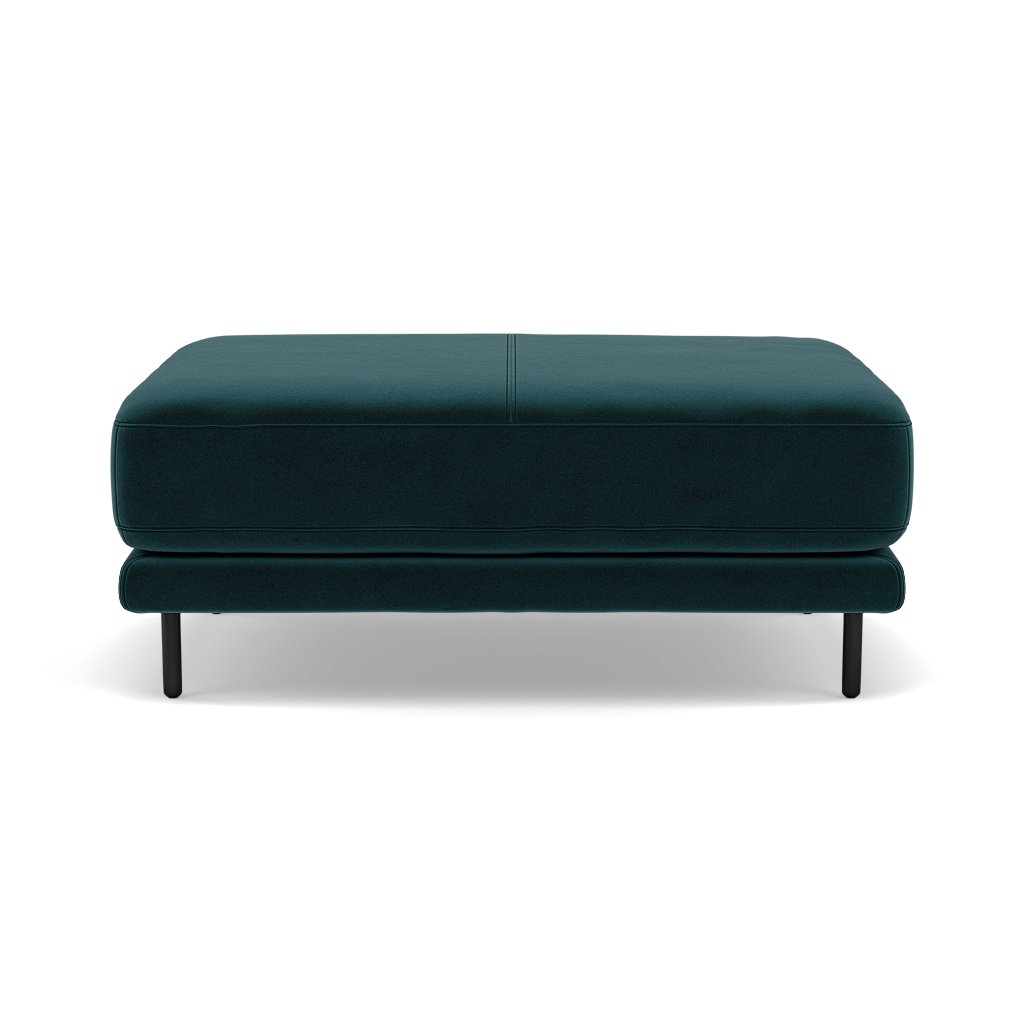 Morris Large Footstool - Rectangular footstool A Fabric Footstools Sterling Home 16 FAB-MEG-36 LAKE GREEN