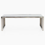 Napoli Coffee Table - Coffee Table Clear Glass / Stainless Steel Tables Sterling Home 1