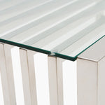 Napoli Coffee Table - Coffee Table Clear Glass / Stainless Steel Tables Sterling Home 5