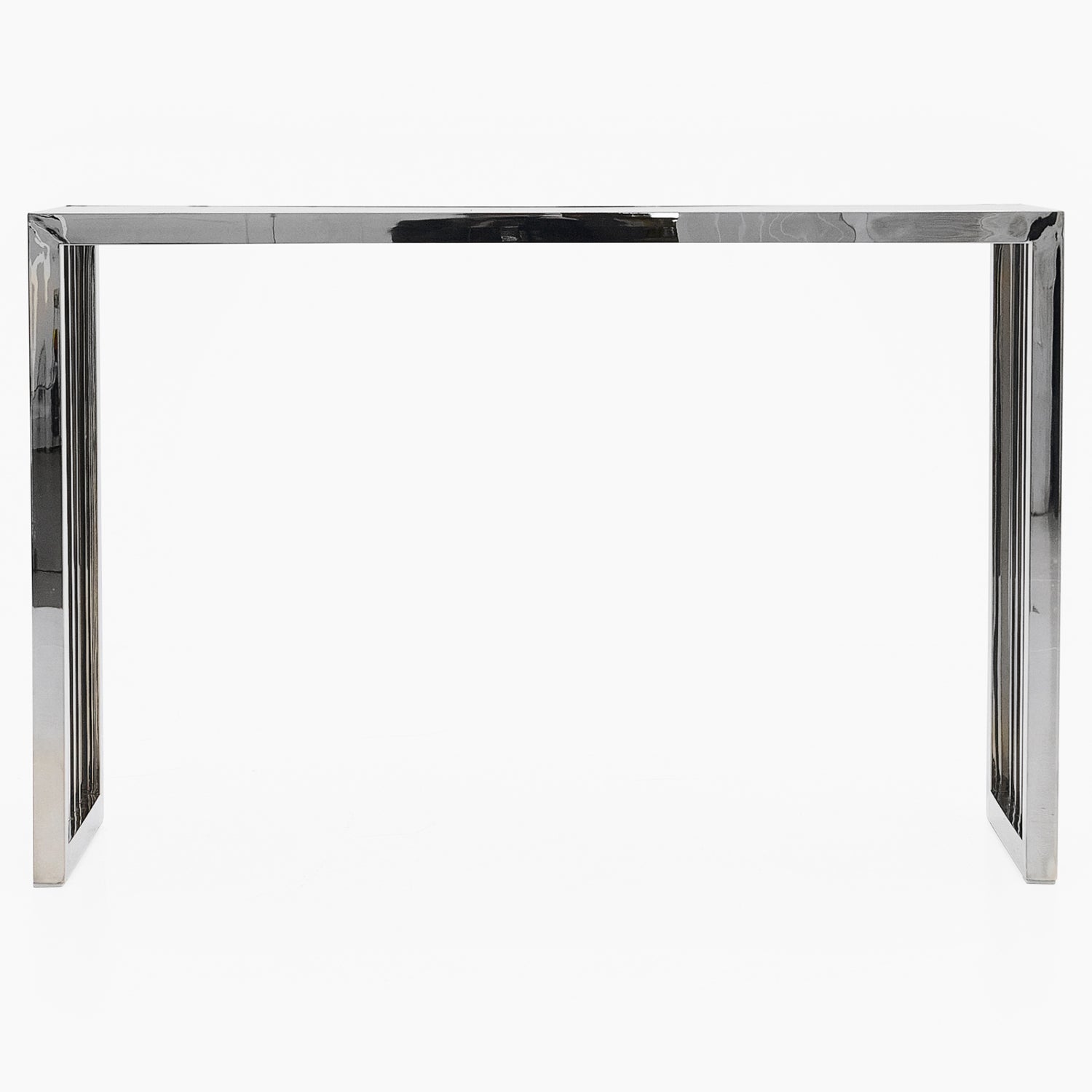Napoli Console Table - Console Table Clear Glass / Stainless Steel Tables Sterling Home 1