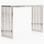 Napoli Console Table - Console Table Clear Glass / Stainless Steel Tables Sterling Home 2