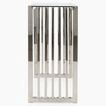 Napoli Console Table - Console Table Clear Glass / Stainless Steel Tables Sterling Home 3