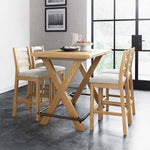 Navarre Bar Table - Bar Table Oak / Oak Veneer Tables Sterling Home 2