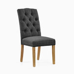 Navarre Button Back Dining Chair - Button Back Dining Chair Natural Oak / Oak Veneer - Natural Chairs Sterling Home 7