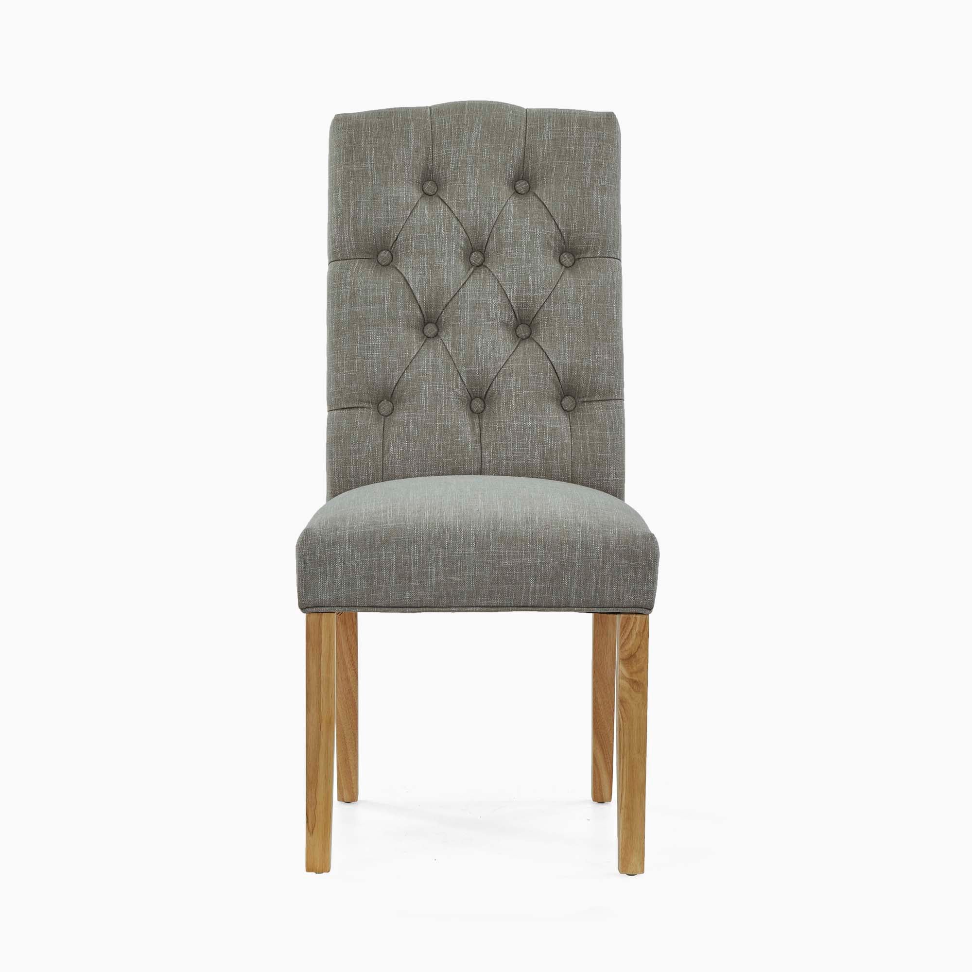 Navarre Button Back Dining Chair - Button Back Dining Chair Natural Oak / Oak Veneer - Natural Chairs Sterling Home 8