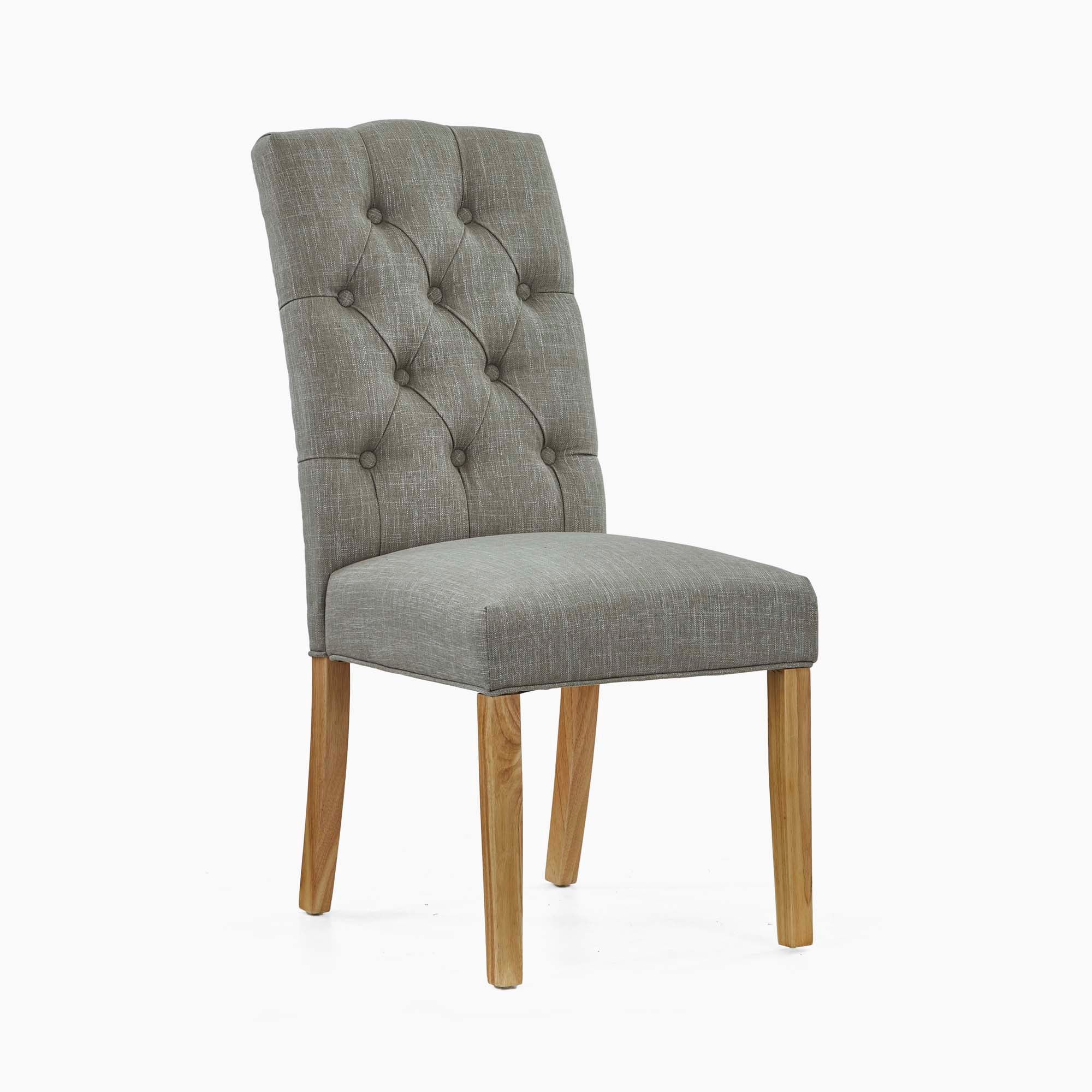 Navarre Button Back Dining Chair - Button Back Dining Chair Natural Oak / Oak Veneer - Natural Chairs Sterling Home 9