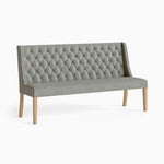 Navarre Button Back Bench - Button Back Sofa Charcoal Oak / Oak Veneer - Charcoal Sterling Home 1