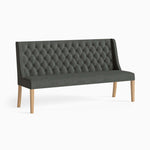 Navarre Button Back Bench - Button Back Sofa Grey Oak / Oak Veneer - Grey Chairs Sterling Home 3