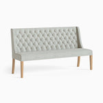 Navarre Button Back Bench - Button Back Sofa Grey Oak / Oak Veneer - Grey Chairs Sterling Home 4