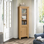 Navarre Corner Display Cabinet - Corner Display Cabinet Oak / Oak Veneer Storage Sterling Home 2