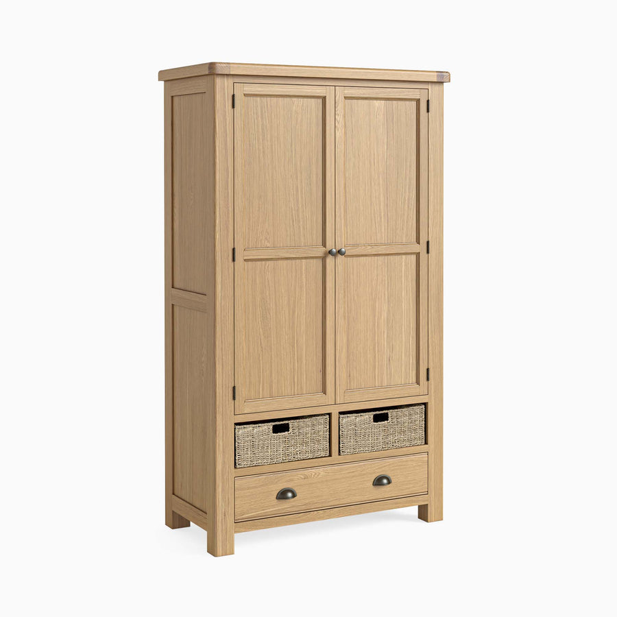 Navarre Larder Cabinet - Larder Unit Oak / Oak Veneer Storage Sterling Home 1