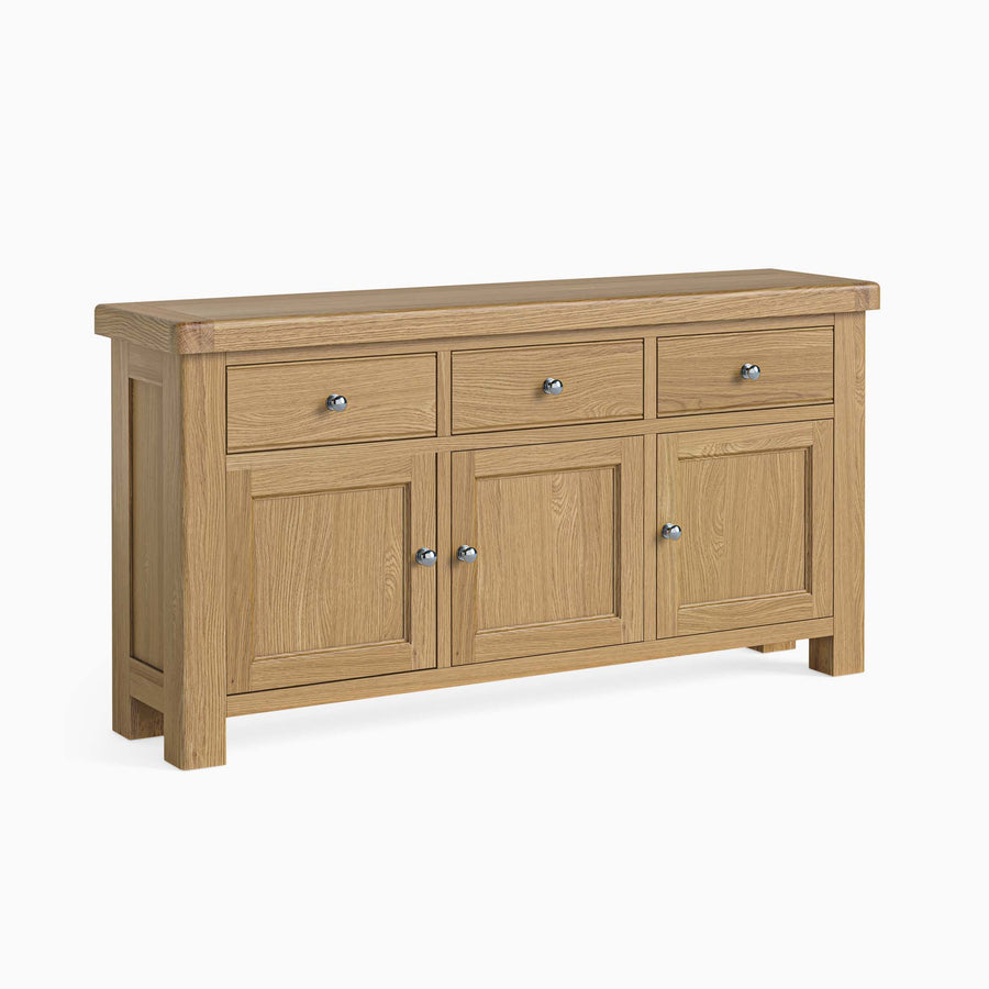 Navarre Large Sideboard - Large Sideboard Oak / Oak Veneer Storage Sterling Home 1