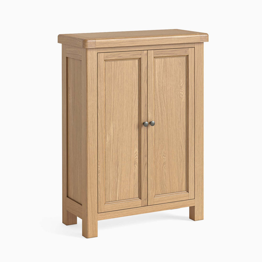 Navarre Shoe Cabinet - Shoe Storage Oak / Oak Veneer Storage Sterling Home 1