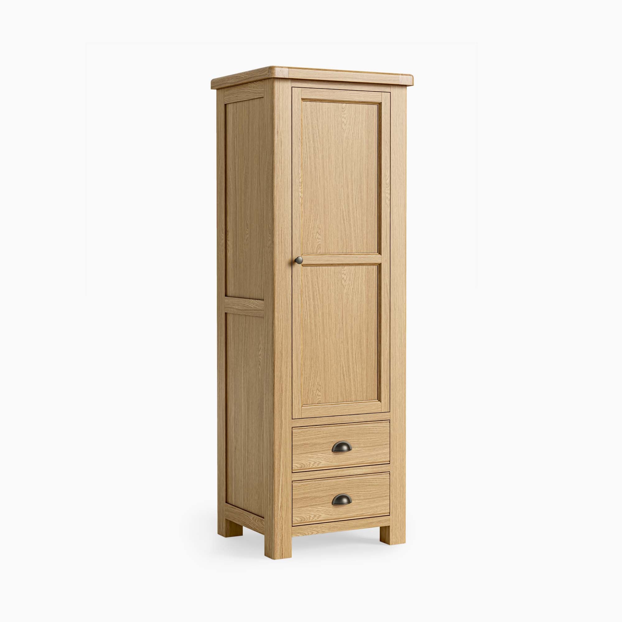Navarre Slim Larder Cabinet - Single Larder Unit Oak / Oak Veneer Storage Sterling Home 1