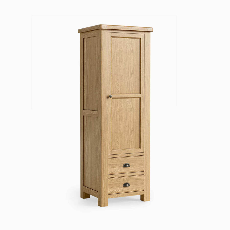 Navarre Slim Larder Cabinet - Single Larder Unit Oak / Oak Veneer Storage Sterling Home 1