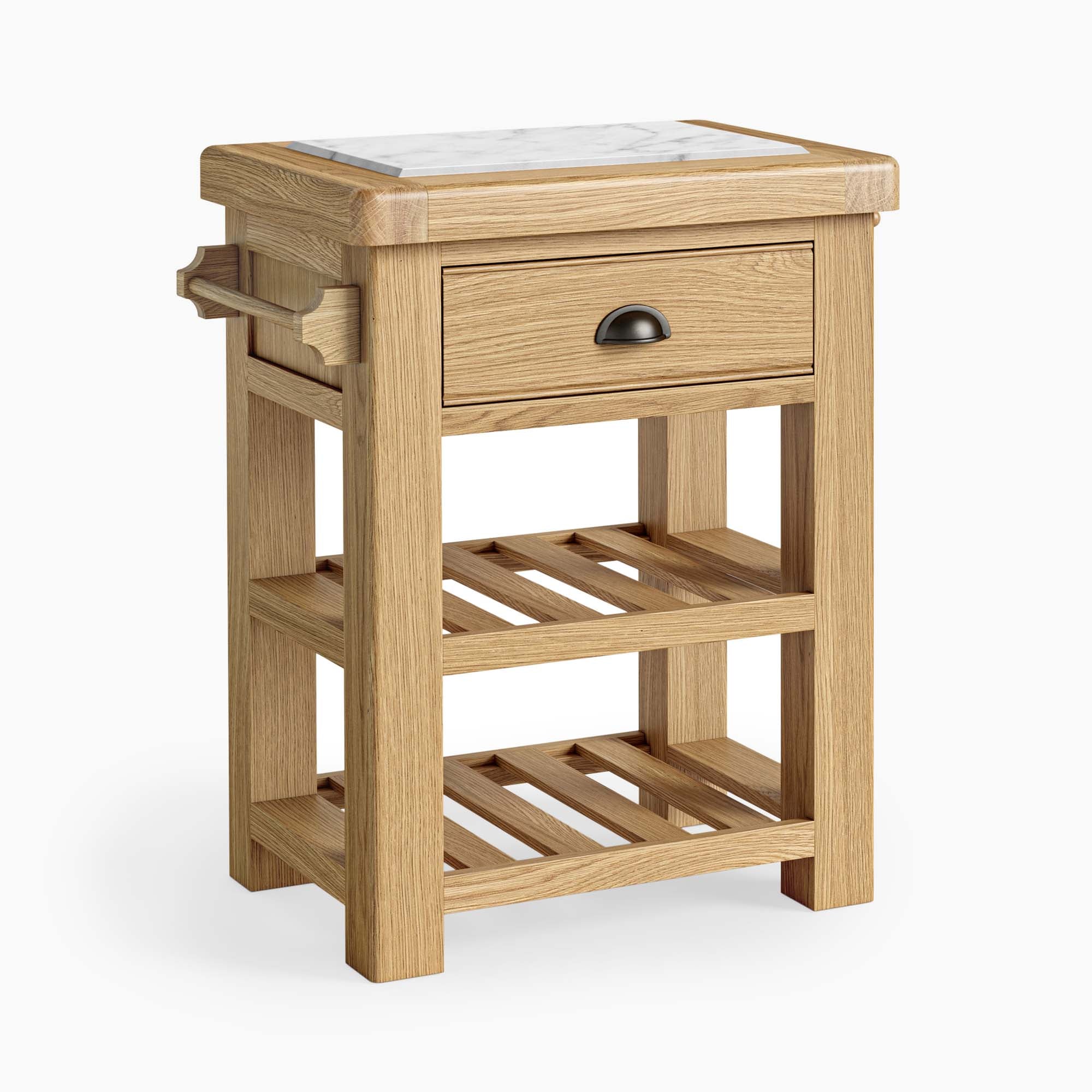 Navarre Small Kitchen Island - Small Kitchen Island Oak / Oak Veneer Storage Sterling Home 1