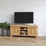Navarre Small TV Unit - Small TV Unit Oak / Oak Veneer Storage Sterling Home 2