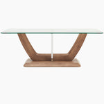 Newport Coffee Table - Coffee Table Two Tone / Chrome / Glass