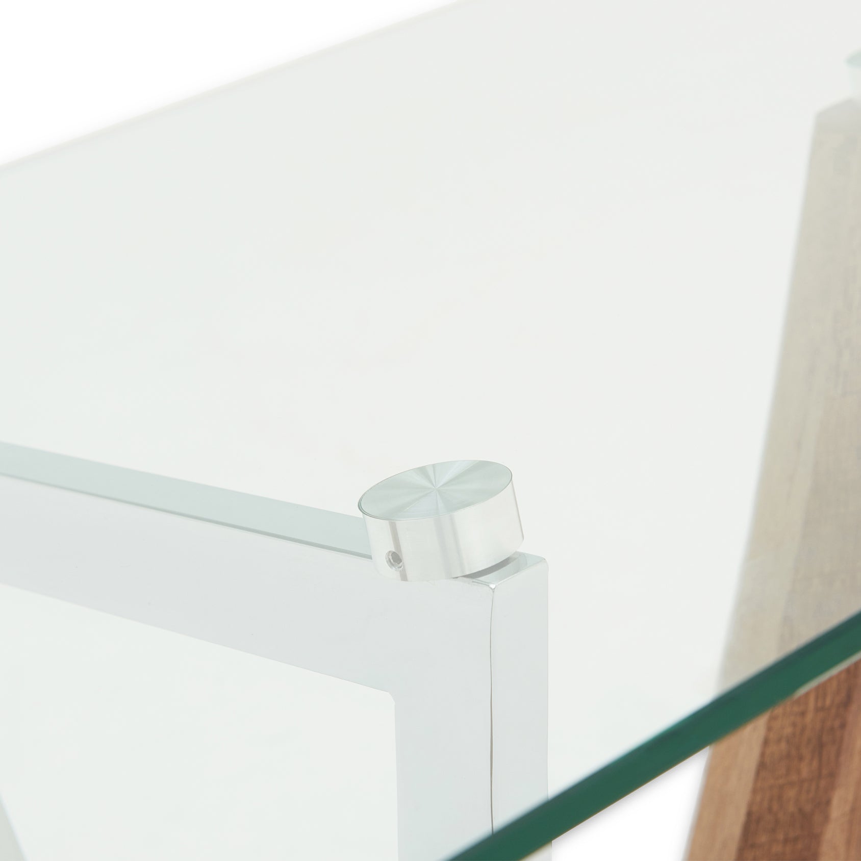 Newport Coffee Table - Coffee Table Two Tone / Chrome / Glass