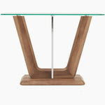 Newport Console Table - Sofa Table Two Tone / Chrome / Glass Sterling Home 1