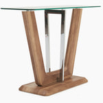 Newport Console Table - Sofa Table Two Tone / Chrome / Glass Sterling Home 2