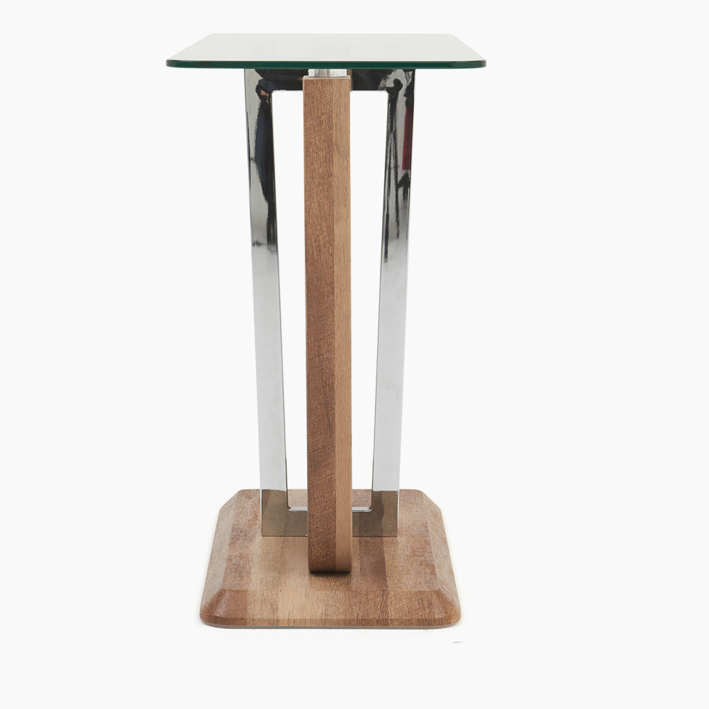 Newport Console Table - Sofa Table Two Tone / Chrome / Glass Sterling Home 4